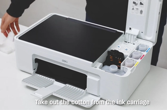 02 Dopasowana głowica drukująca Drukarka Deli D311NW Drukarka atramentowa