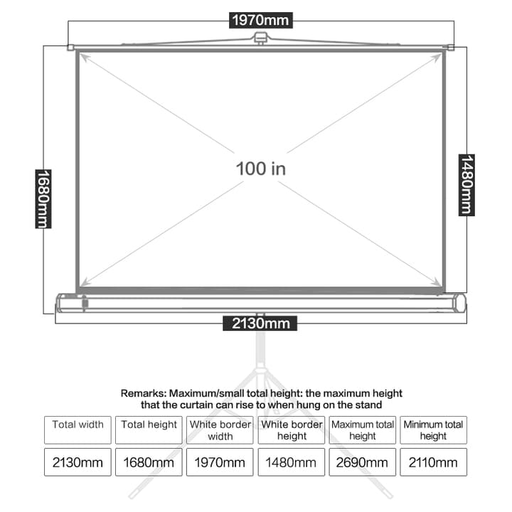 e50491 100 inch bracket projector screen manufacturer