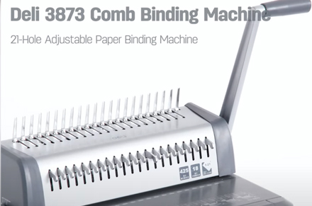 Deli 3873 Comb Binding Machine Operation Video