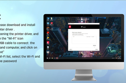 Drukarka Deli (Podłącz Wi-Fi przez komputer z systemem Windows)