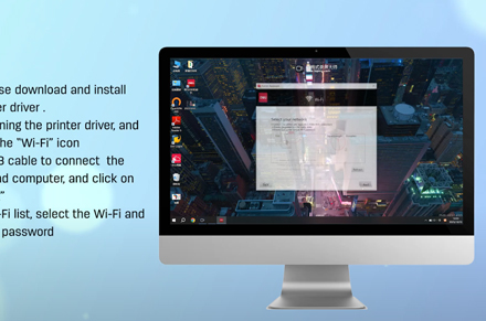 Drukarka Deli (Podłącz Wi-Fi przez komputer z systemem Windows)