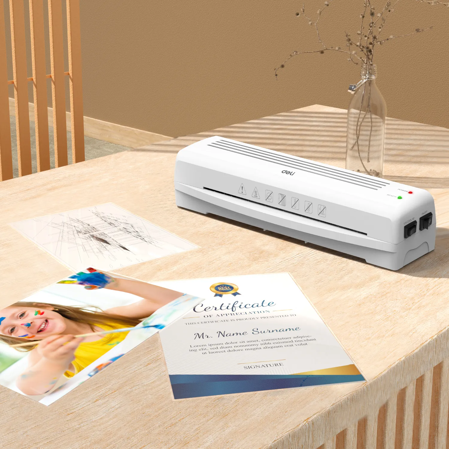 E14378 80–125 mikronów A4 Laminator do plastiku