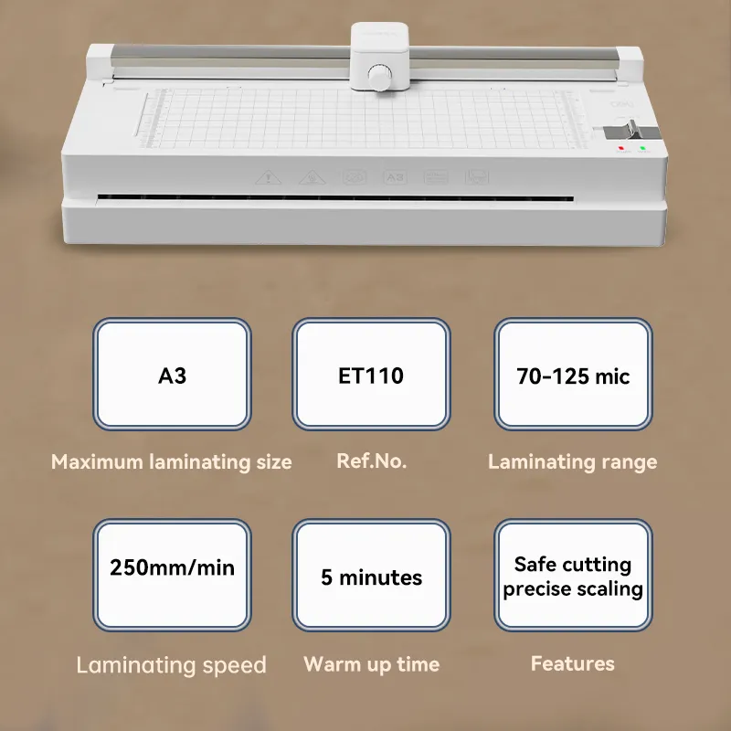 ET110 70–125 mikronów A3 3 w 1 wielofunkcyjny laminator